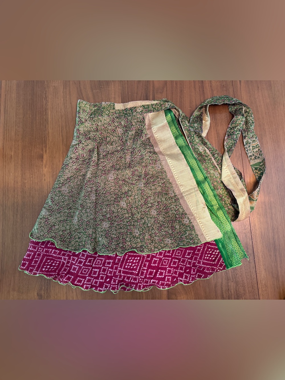 Silk wrap skirt